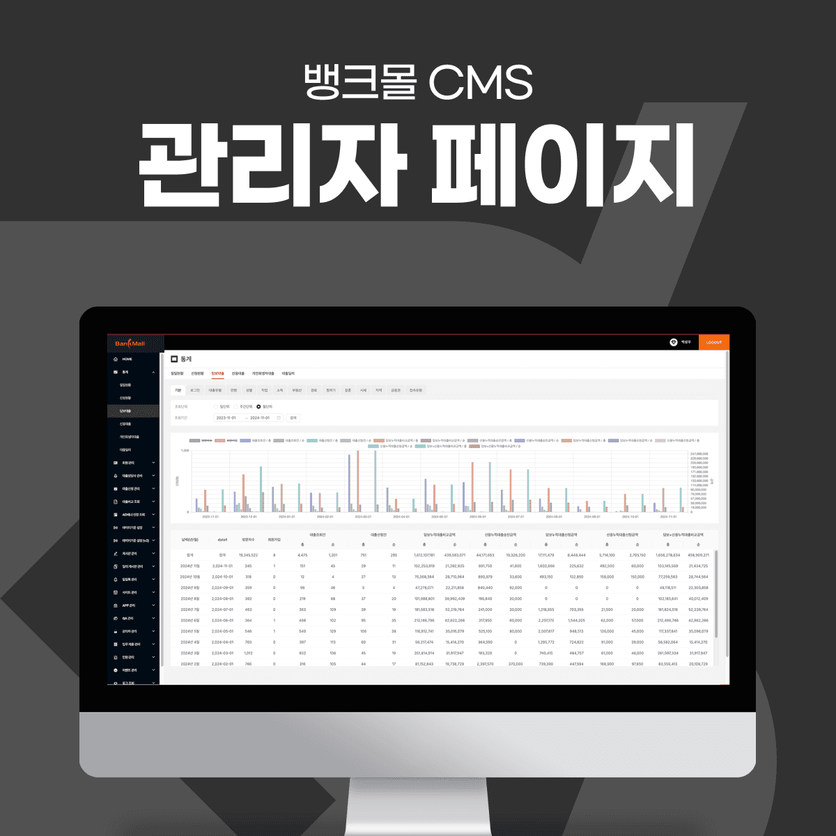 뱅크몰 / 관리자 페이지 프로젝트 썸네일